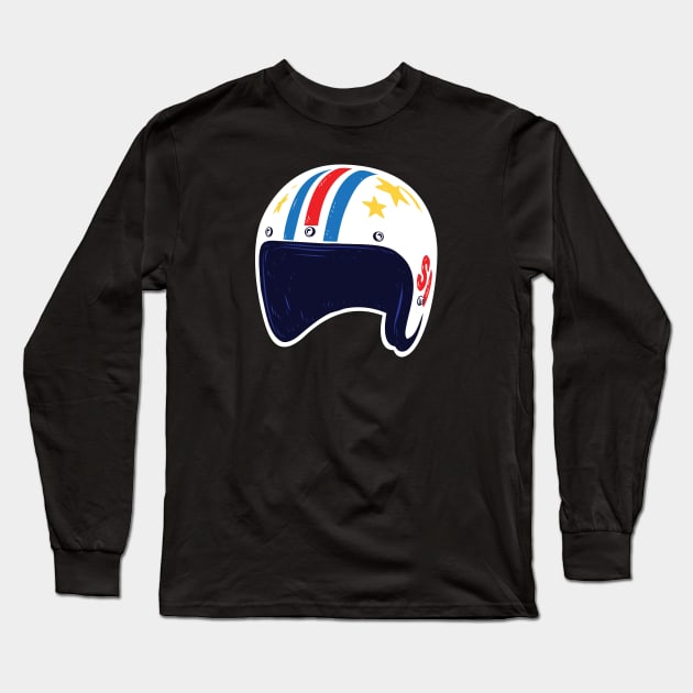 Super Dave Helmet Long Sleeve T-Shirt by Baddest Shirt Co.